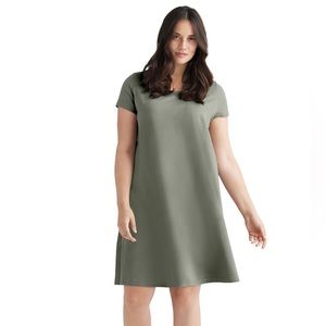 Ellos Sage Green A Line T Shirt Dress Sz 22/24